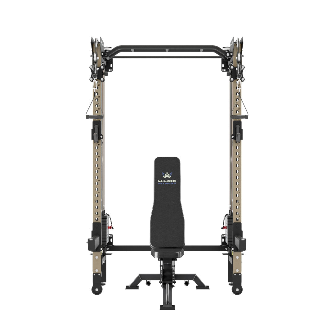 Home Gym Folding Rack Wall-Mount F35 Pro Desert With Bench