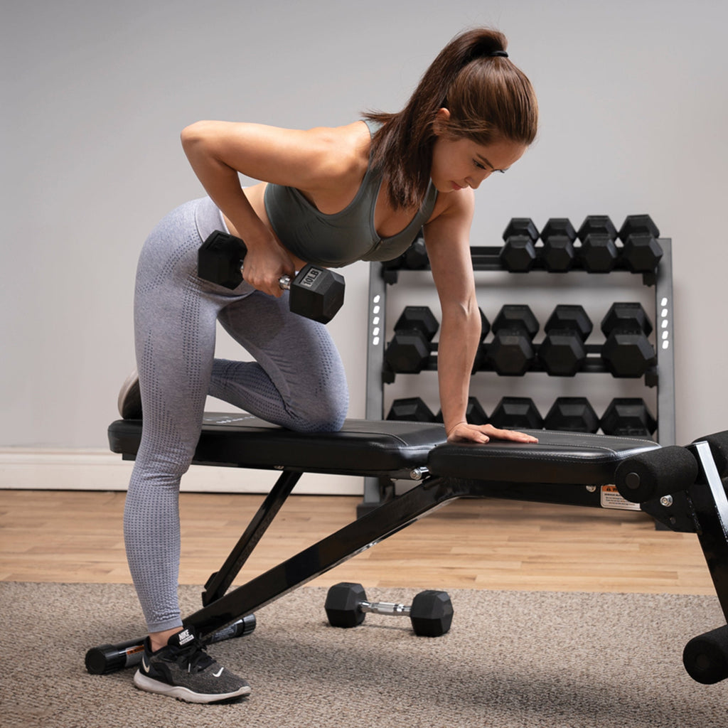 Marcy 10lb Rubber Hex Dumbbell | IBRH-010