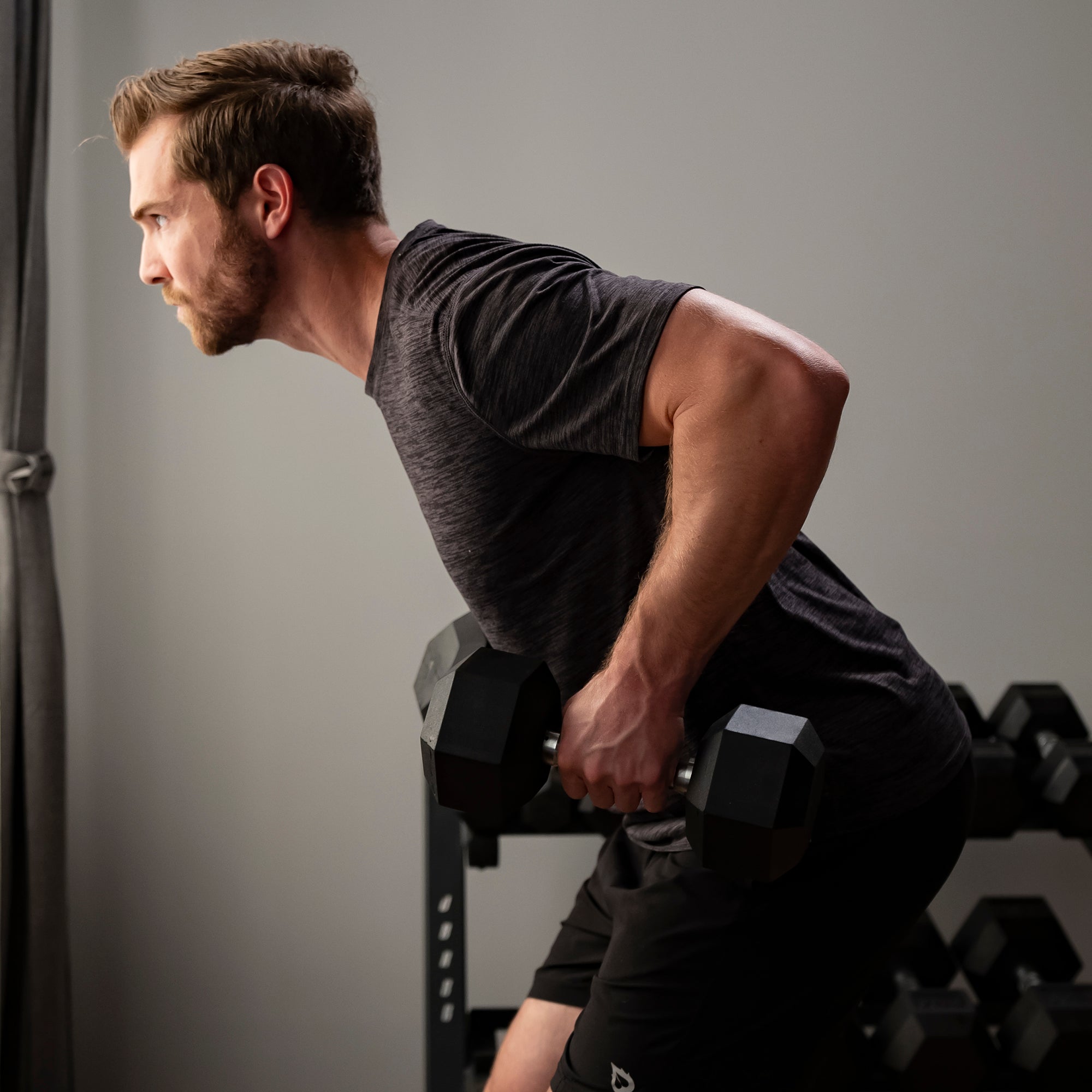 Marcy 35lb Rubber Hex Dumbbell | IBRH-035