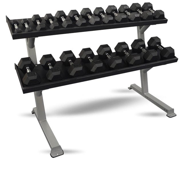 Inflight Fitness 69" 2-Tier Dumbbell Rack With Dumbbells