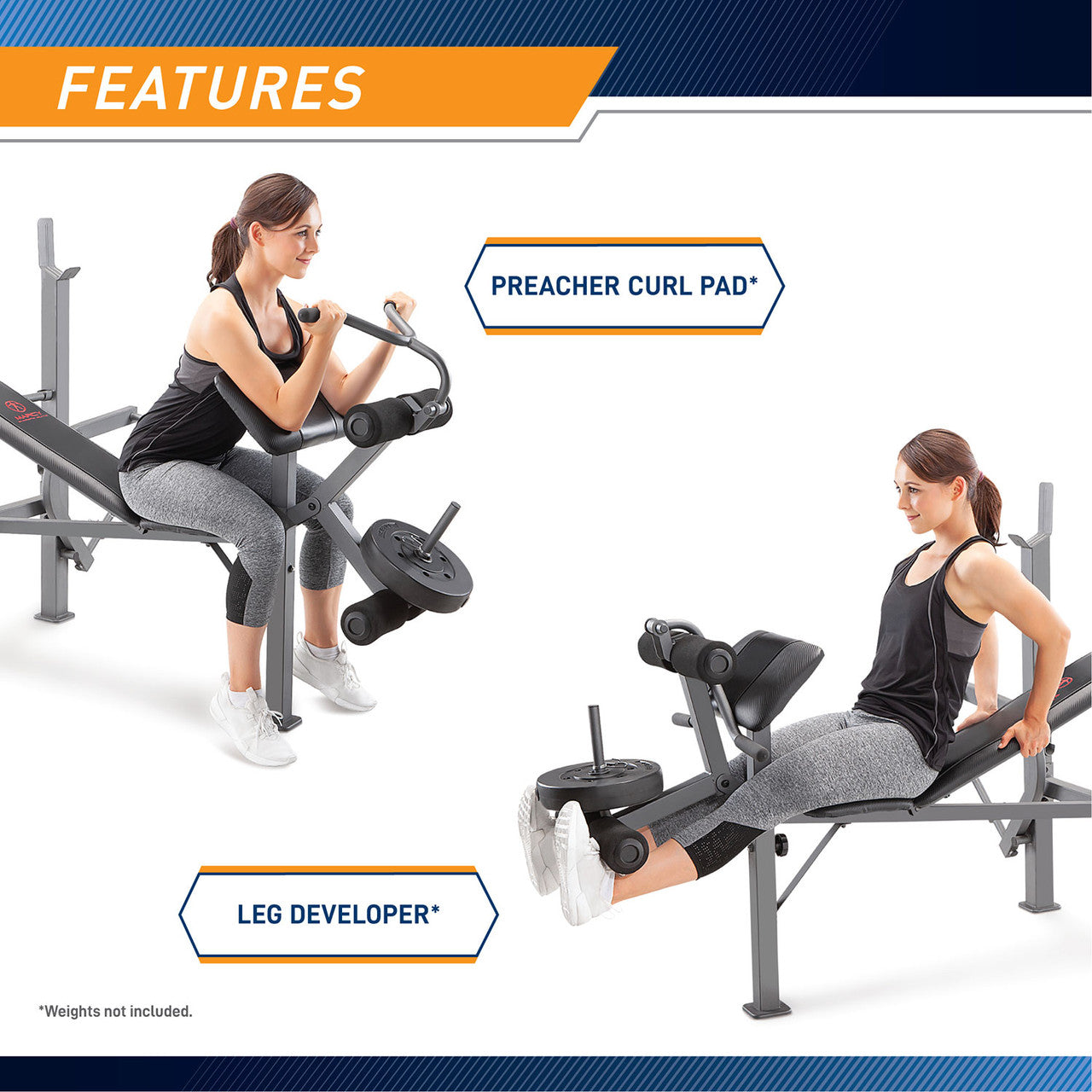 Standard Weight Bench | Marcy Diamond Elite MD-389