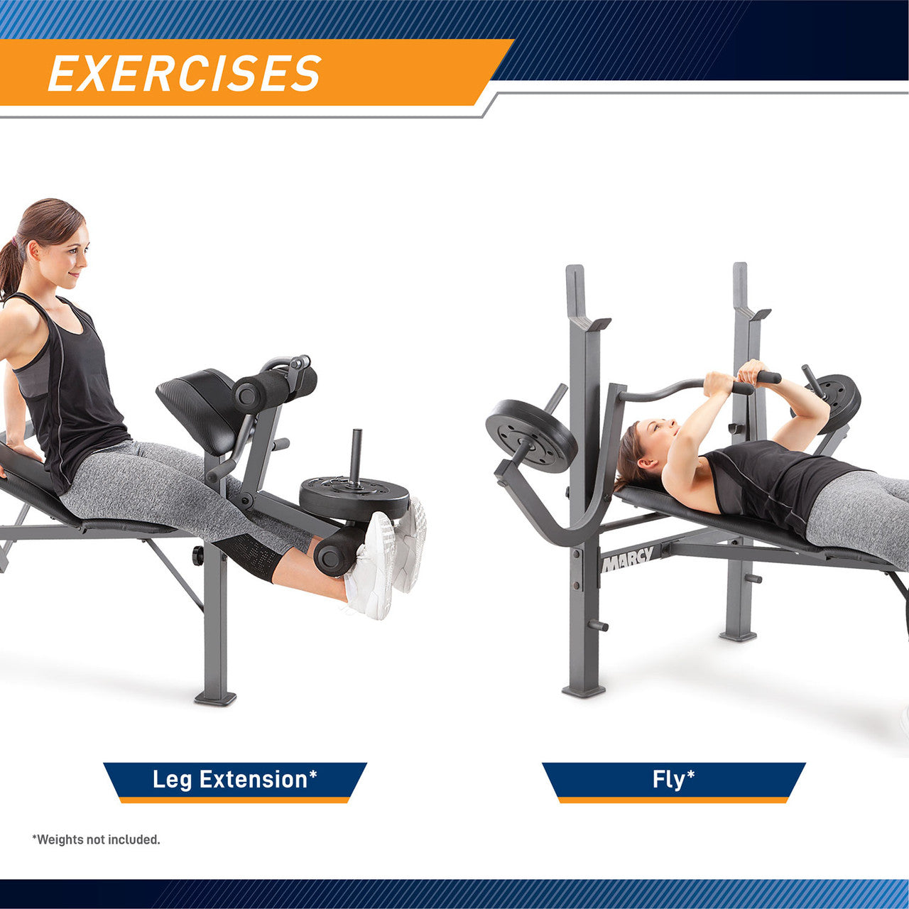 Standard Weight Bench | Marcy Diamond Elite MD-389