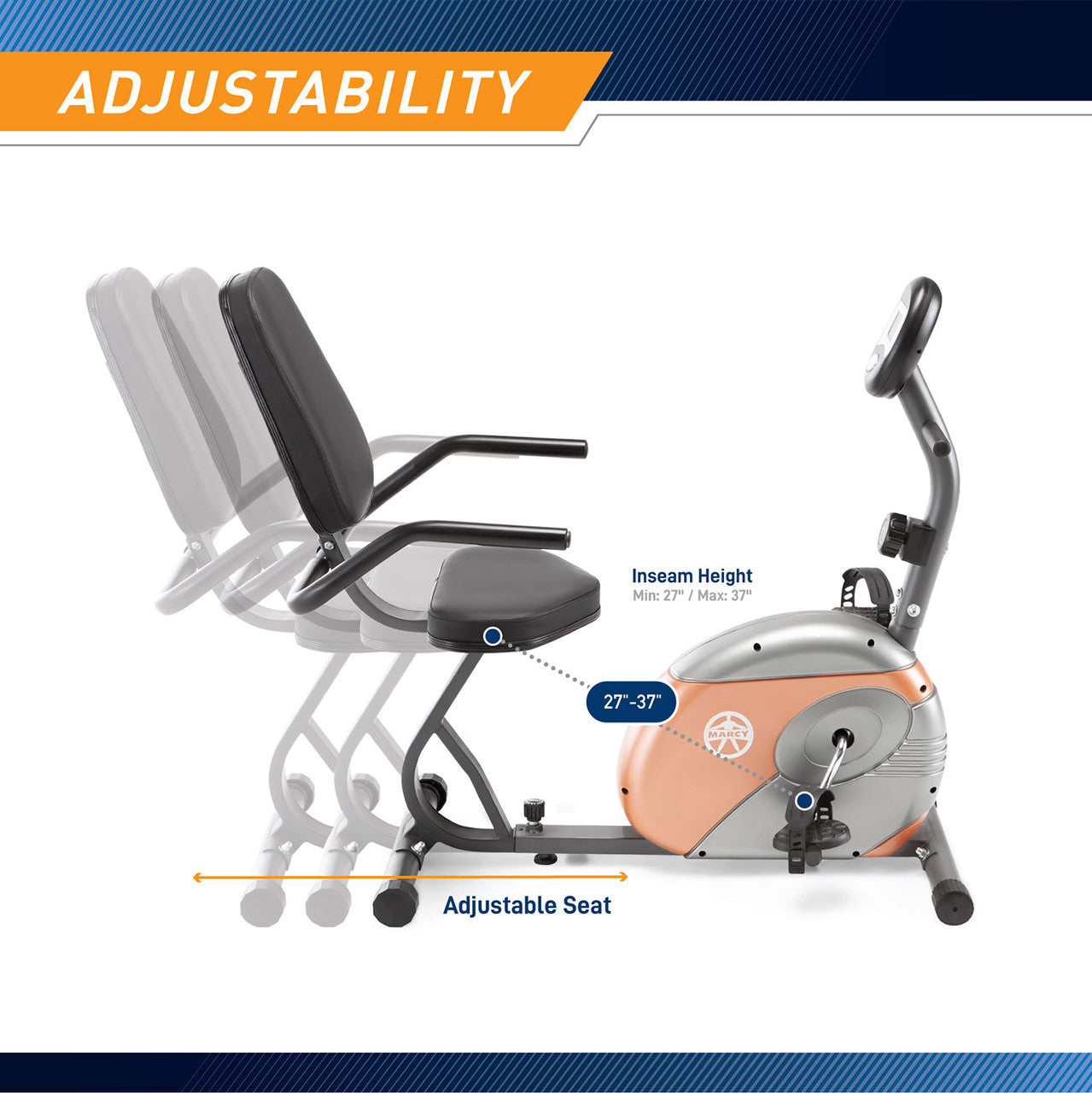 Recumbent Exercise Bike | Marcy ME-709
