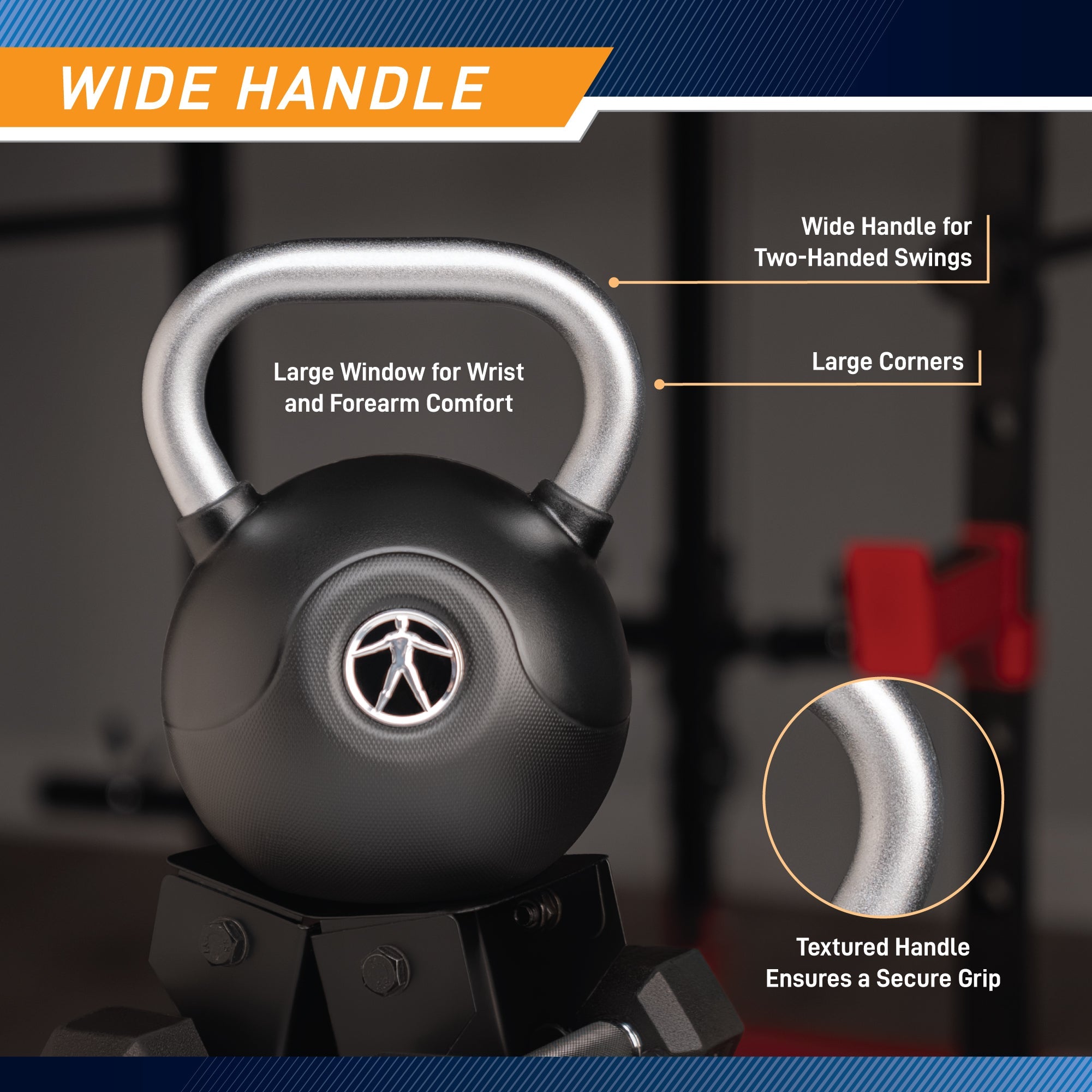 Marcy 40 lb. PU Kettlebell with Chrome Handle - Red |  MCKB-040-RED