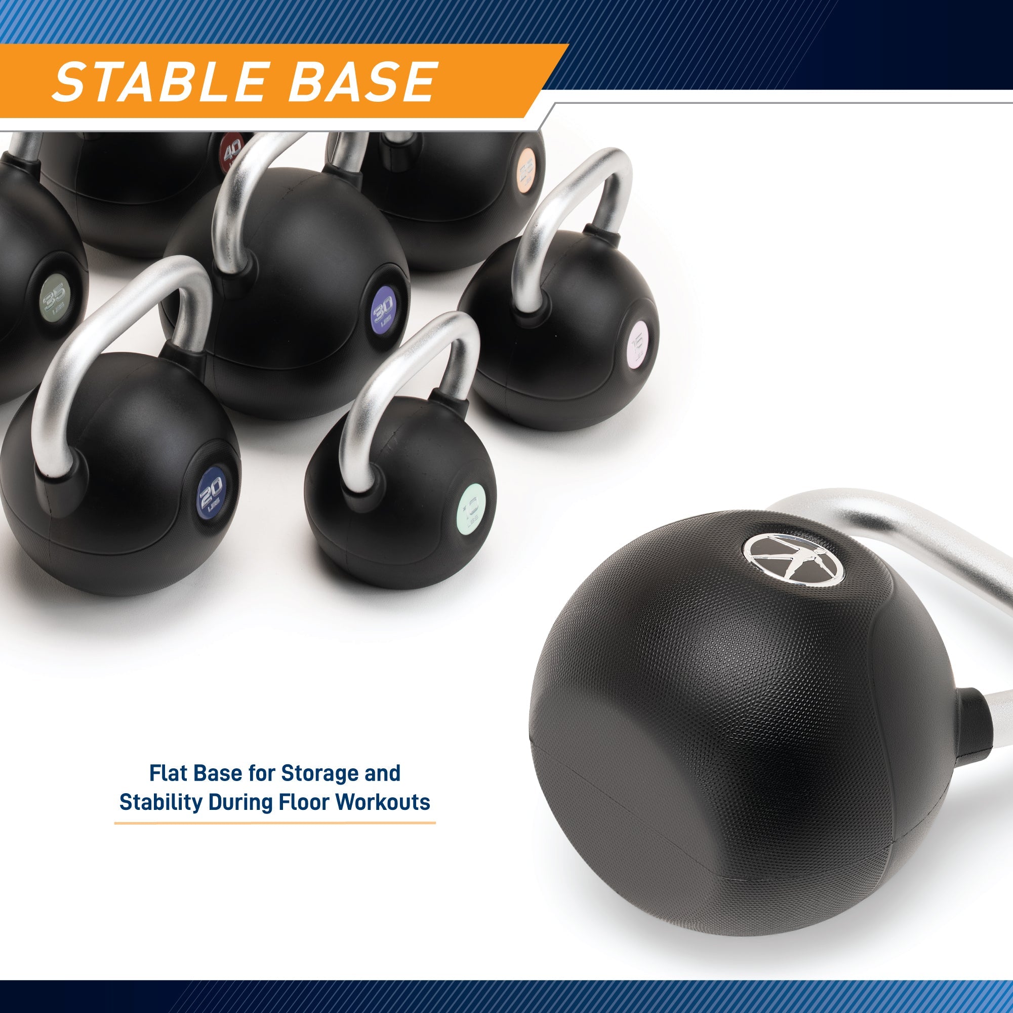 Marcy 35 lb. PU Kettlebell with Chrome Handle - Sage |  MCKB-035-SAGE