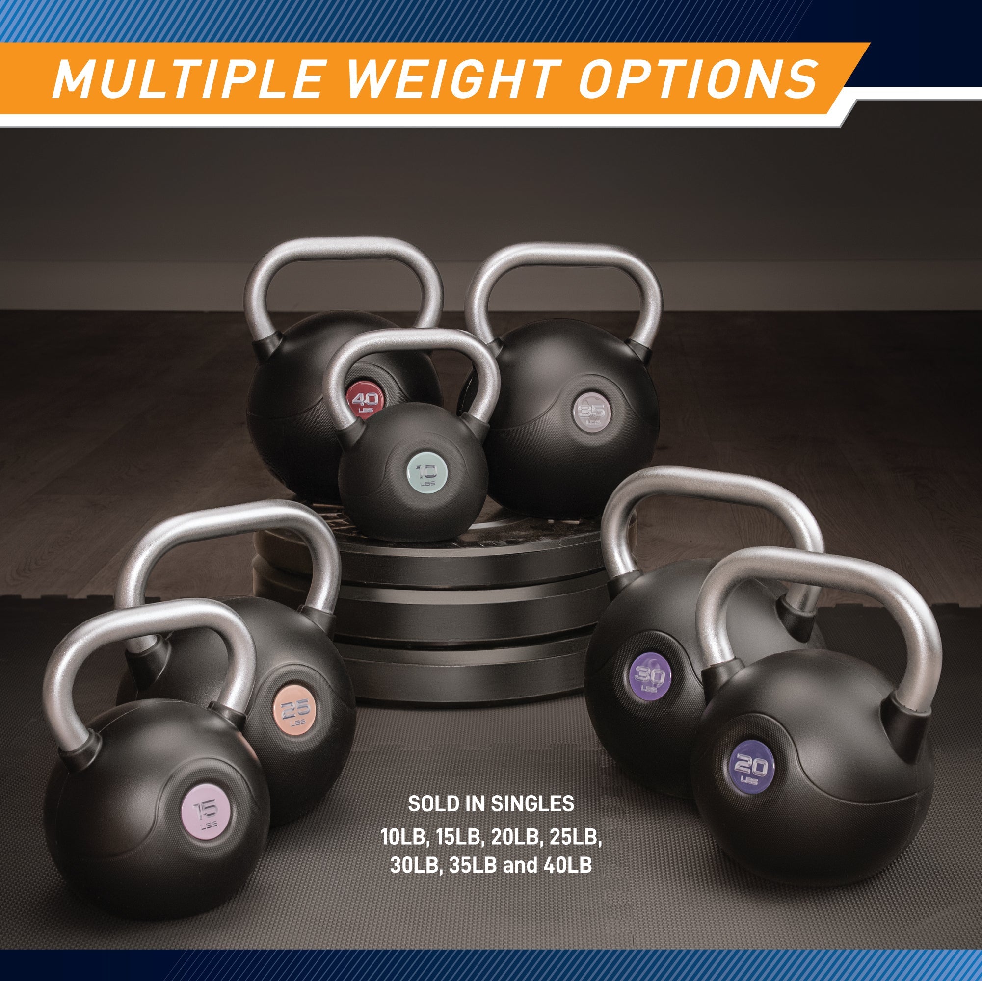 Marcy 15 lb. PU Kettlebell with Chrome Handle - Pink |  MCKB-015-PINK