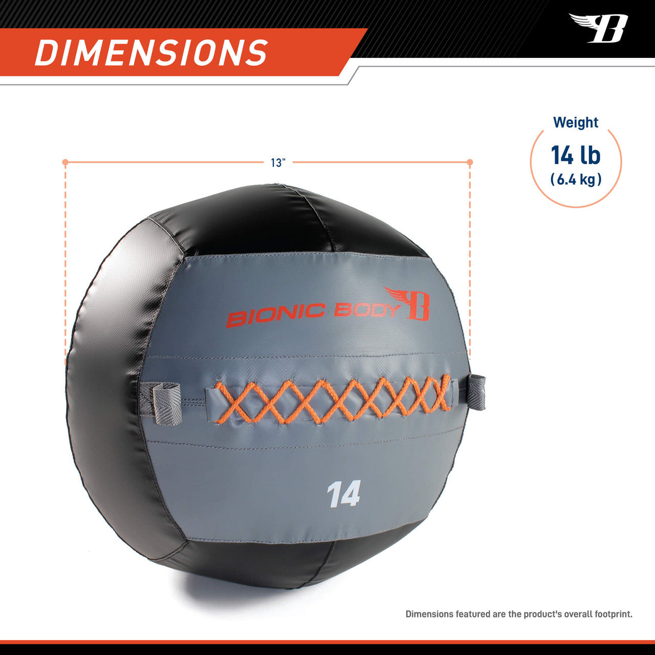 Bionic Body 14lb Medicine Ball | BBWB-1214
