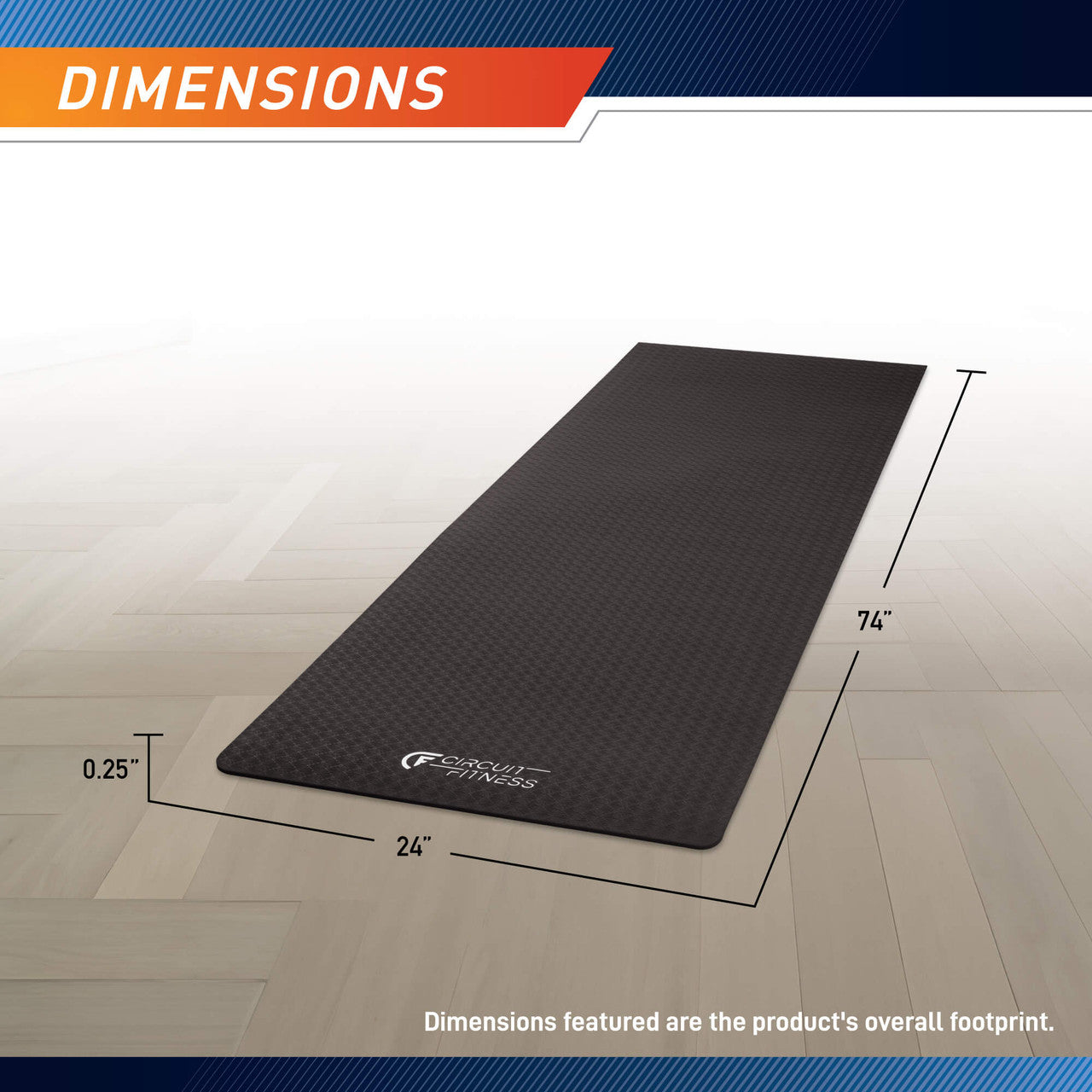 Exercise Mat 1/4” (6mm) thickness in multiple colors | MAT-06 Circuit Fitness