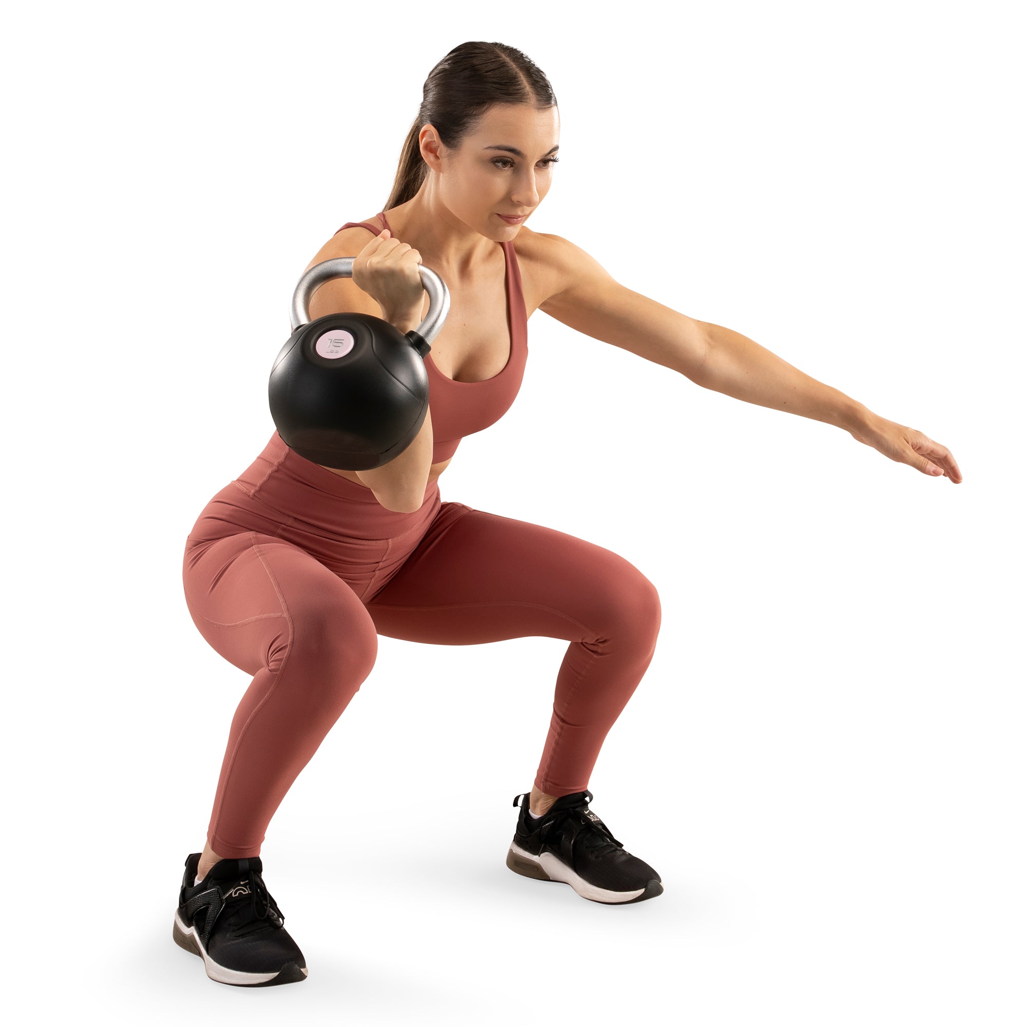 Marcy 15 lb. PU Kettlebell with Chrome Handle - Pink |  MCKB-015-PINK