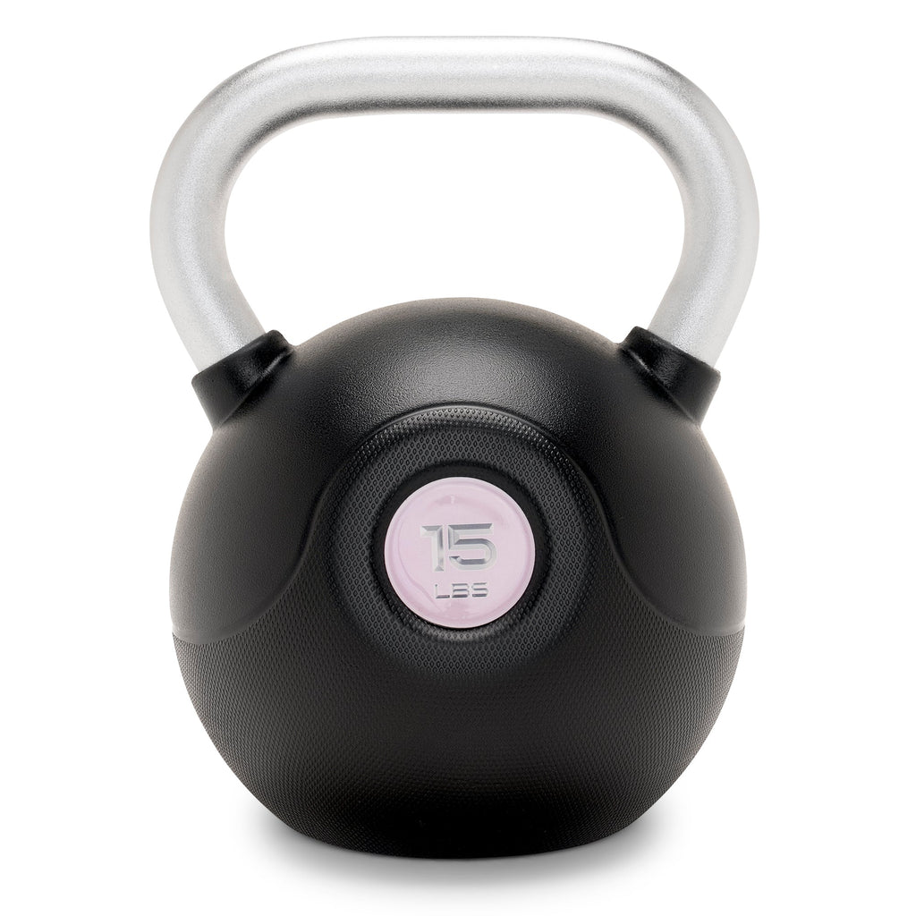 Marcy 15 lb. PU Kettlebell with Chrome Handle - Pink |  MCKB-015-PINK