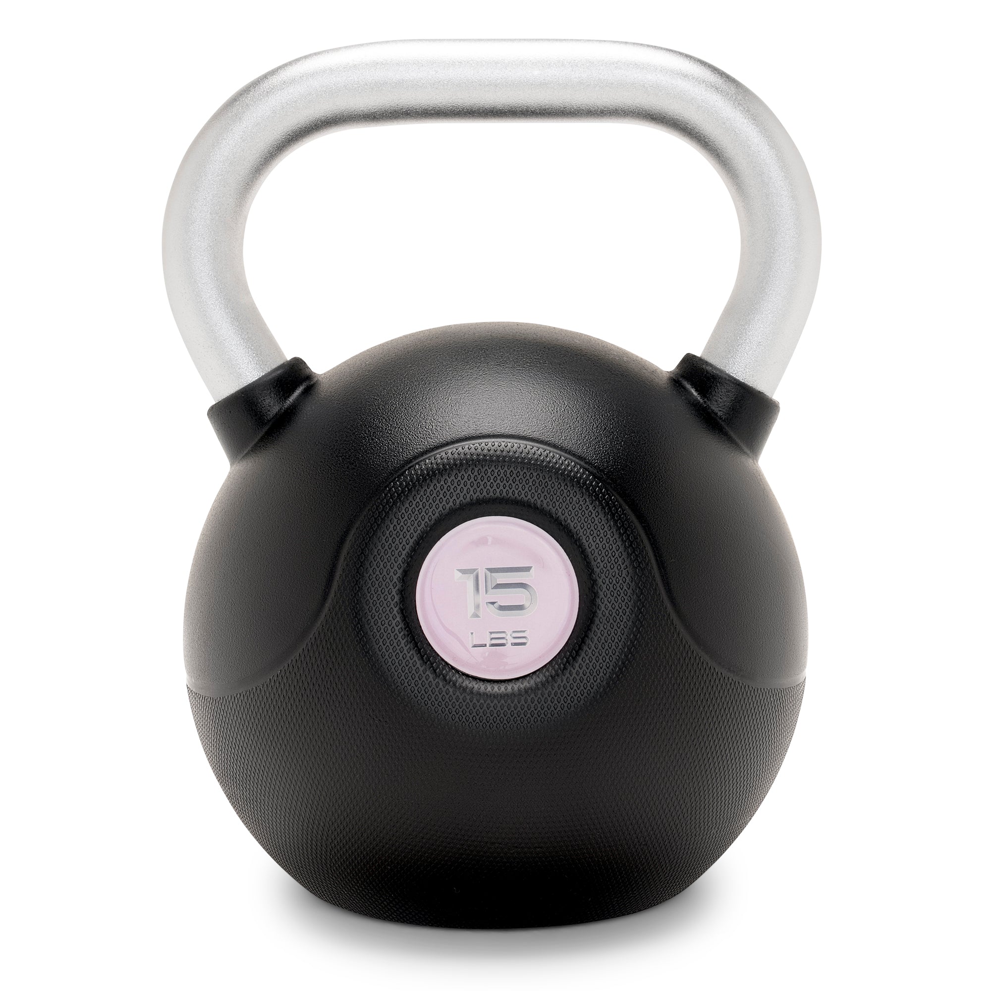 Marcy 15 lb. PU Kettlebell with Chrome Handle - Pink |  MCKB-015-PINK