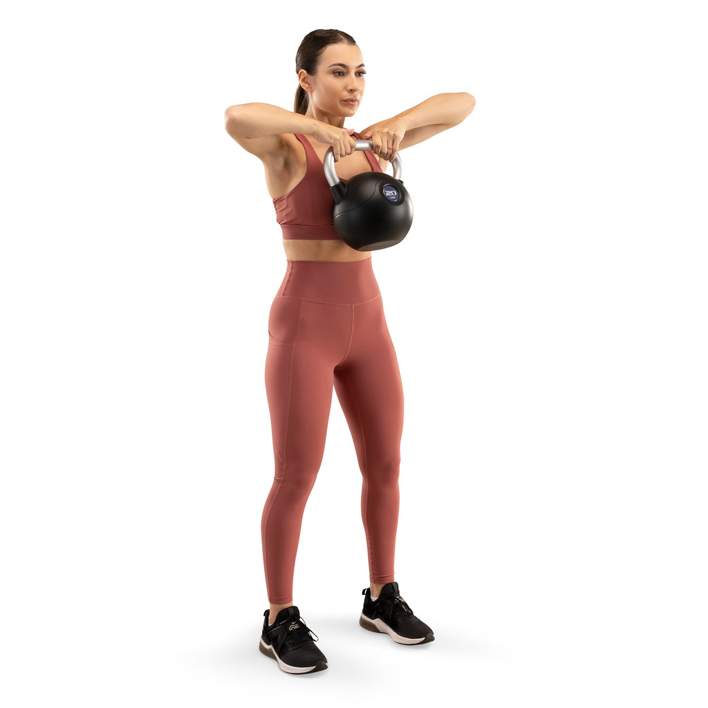 Marcy 20 lb. PU Kettlebell with Chrome Handle - Blue |  MCKB-020-BLUE