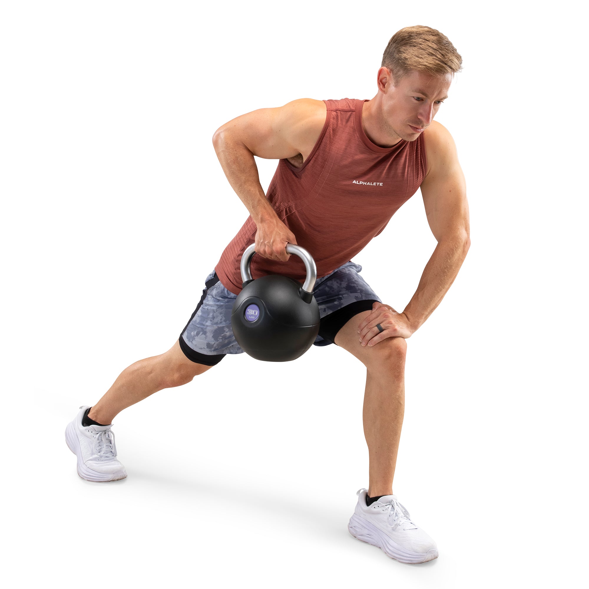 Marcy 30 lb. PU Kettlebell with Chrome Handle - Purple |  MCKB-030-PURPLE