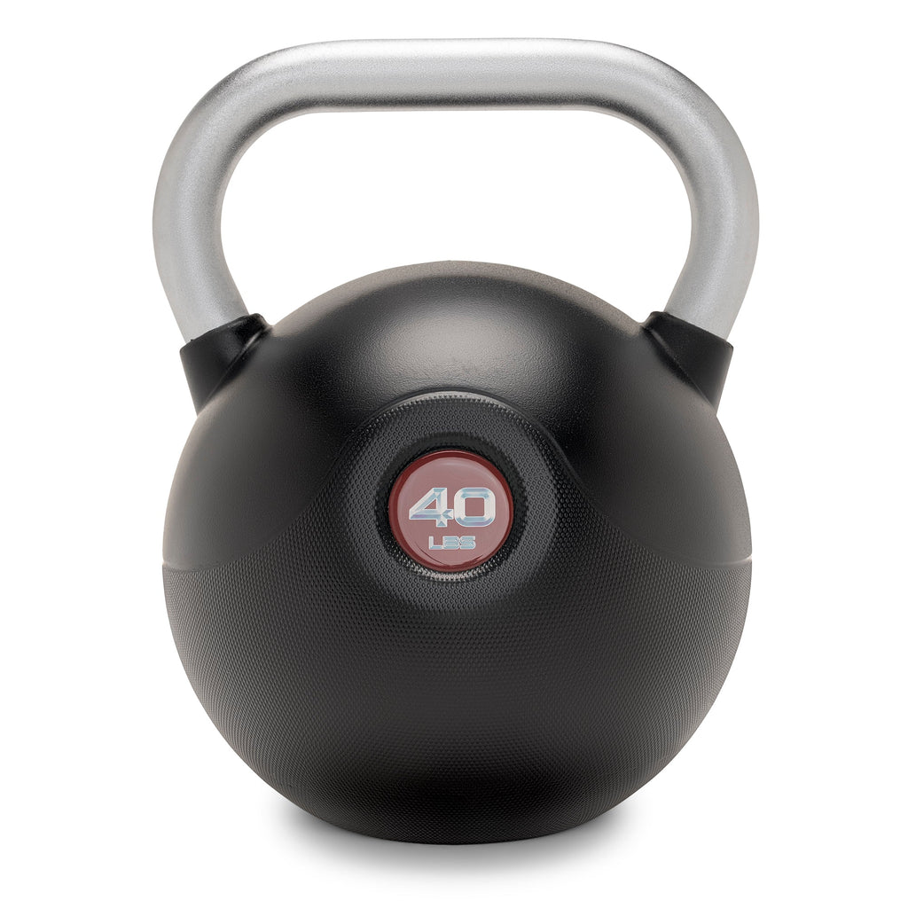 Marcy 40 lb. PU Kettlebell with Chrome Handle - Red |  MCKB-040-RED