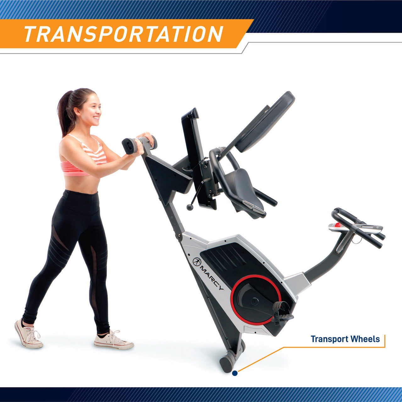 Regenerating Magnetic Recumbent Bike | Marcy ME-706
