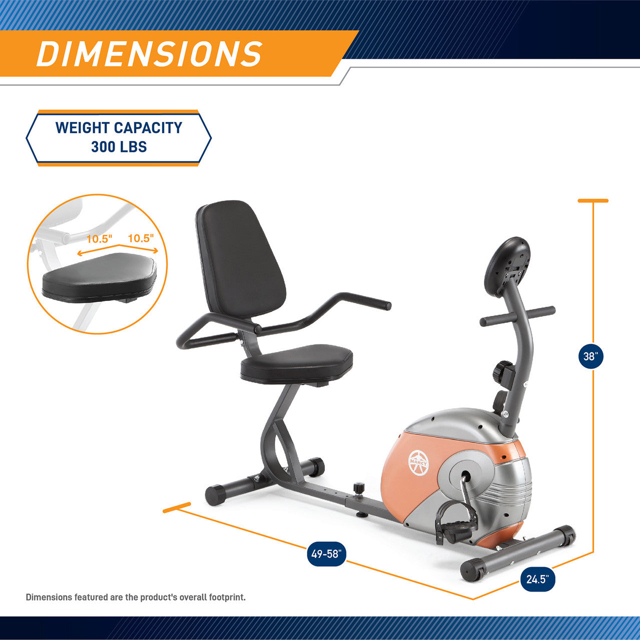 Recumbent Exercise Bike | Marcy ME-709