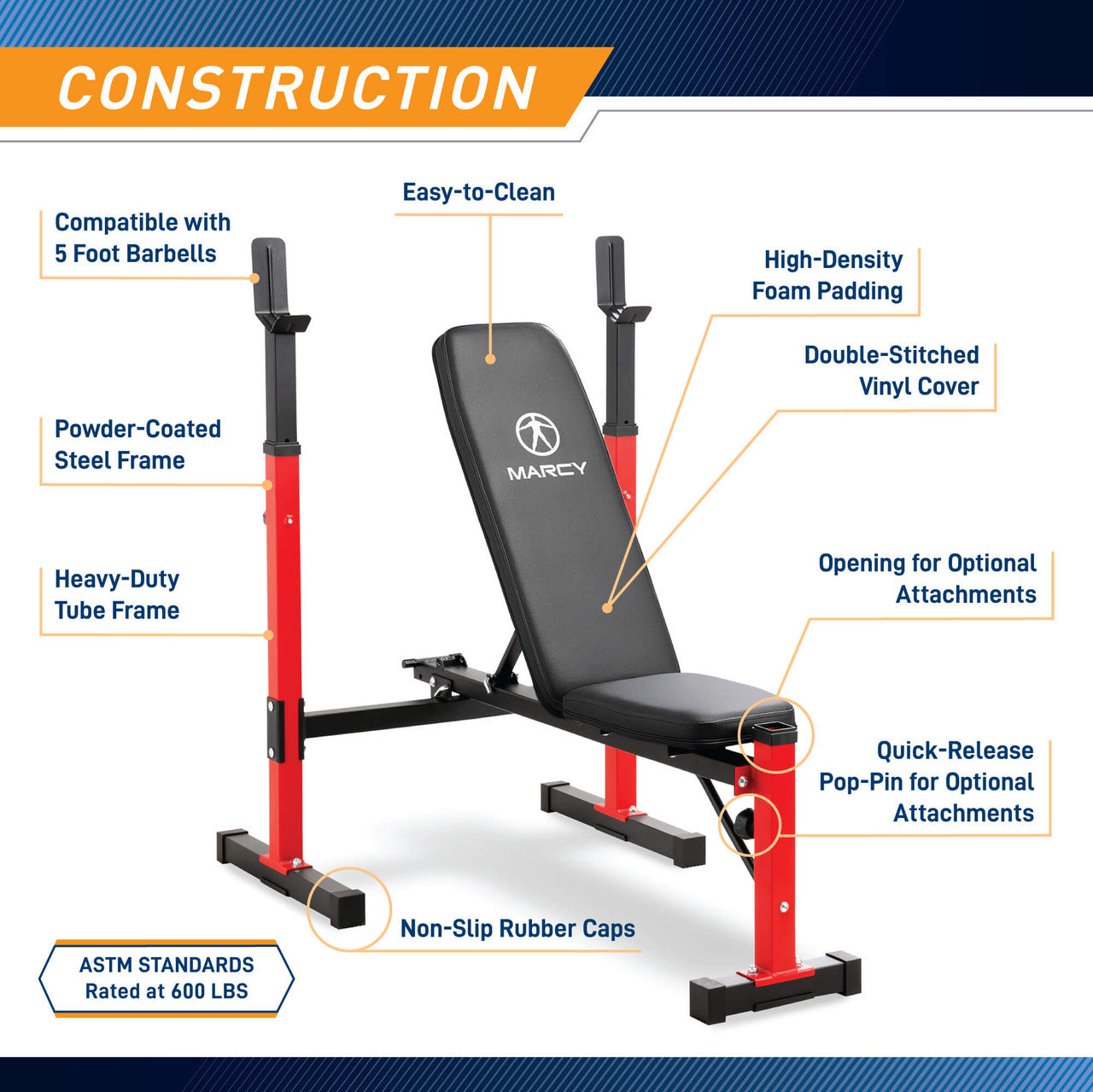 Marcy Standard Weight Bench | MWB-5511