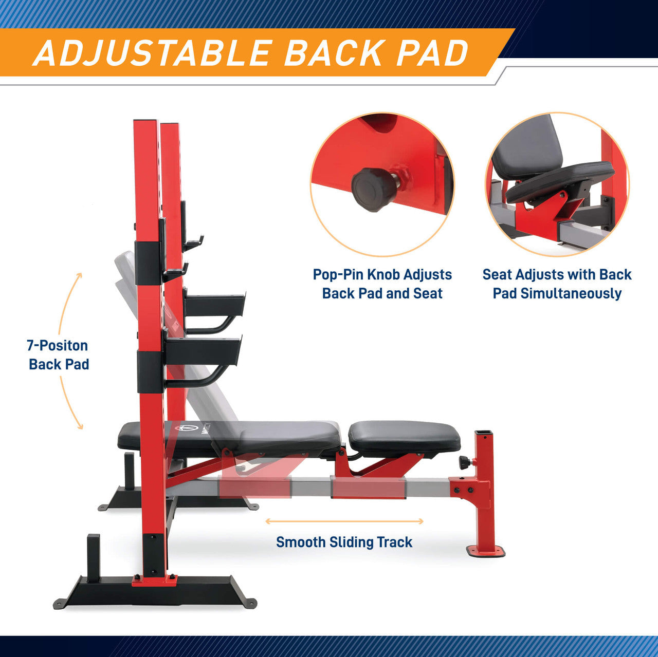 Marcy Olympic Bench| MWB-7096