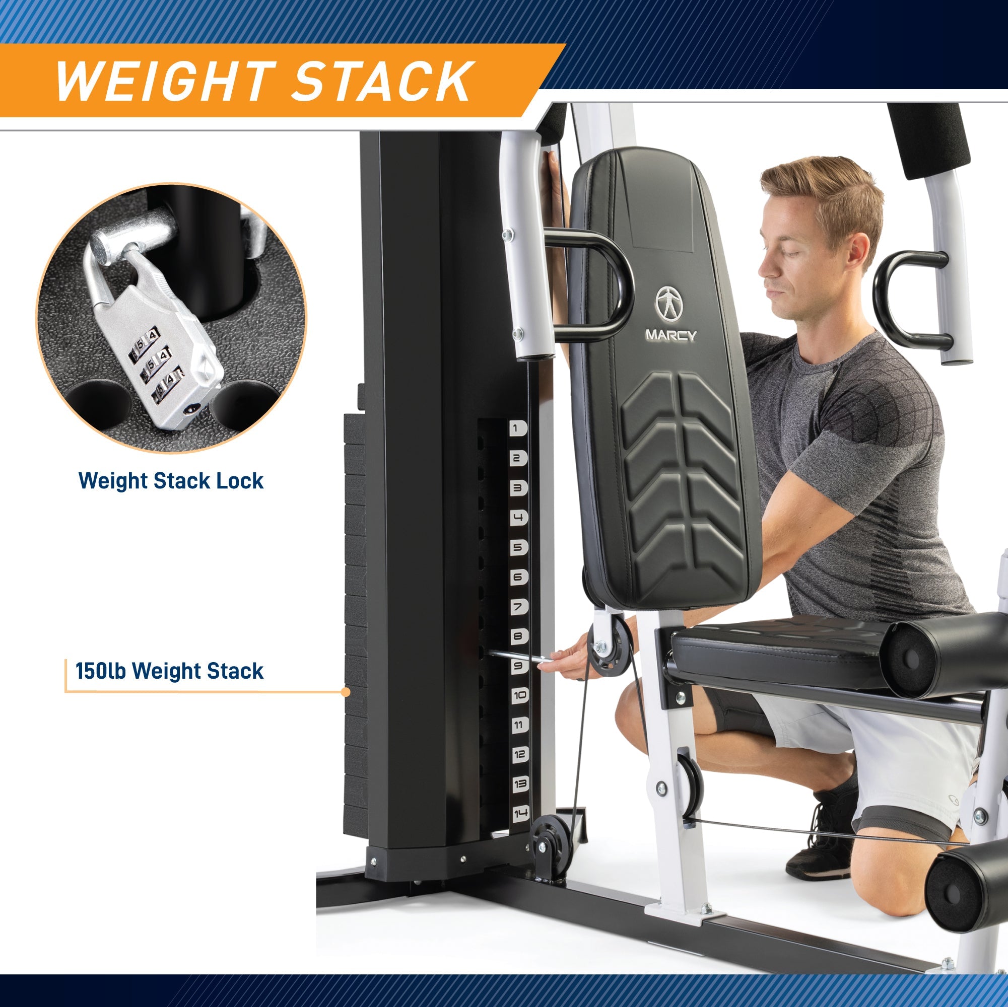 Marcy 150lb Stack Home Gym| MWM-8147