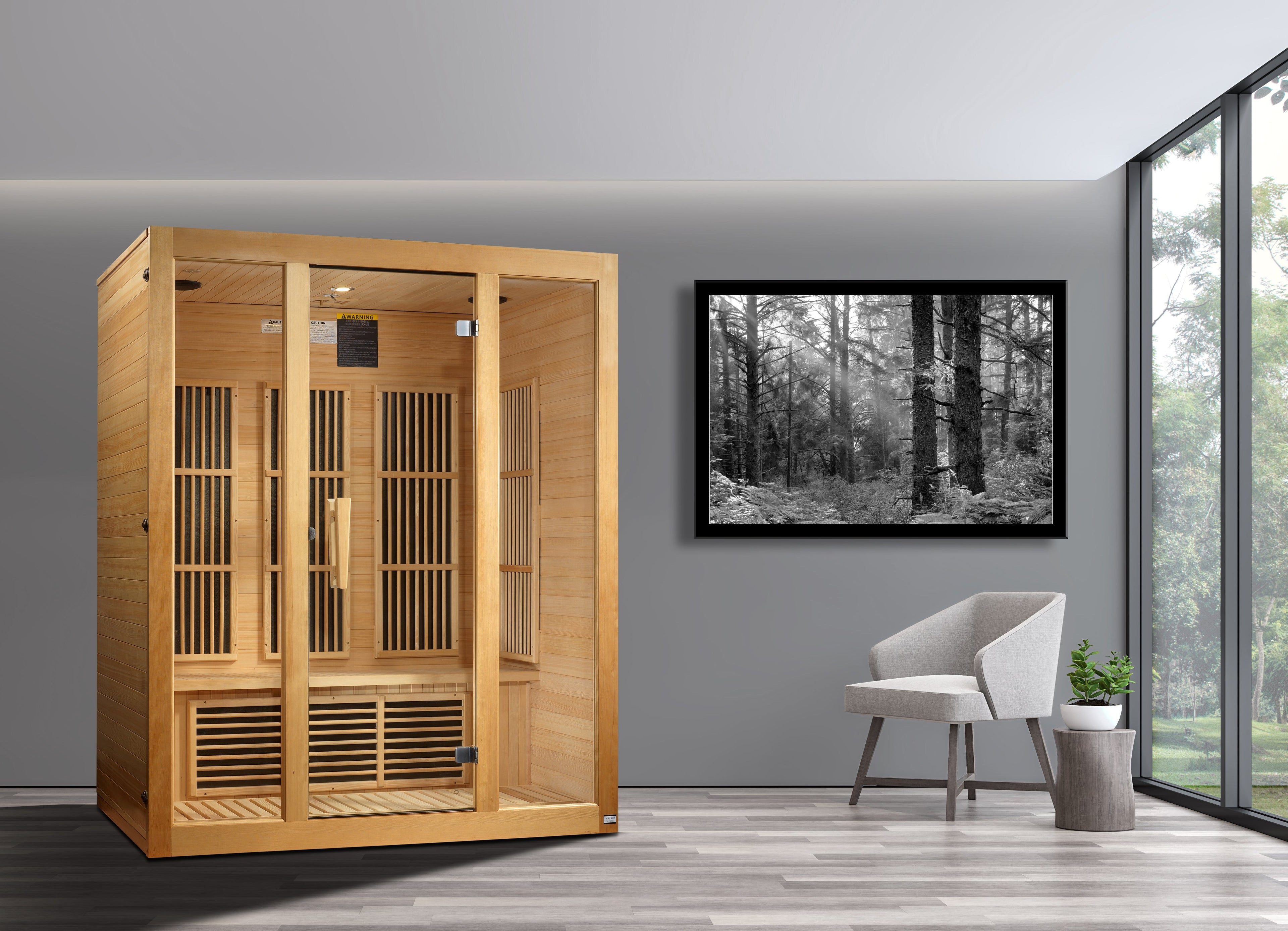 Maxxus "Bellevue" 3 Person Near Zero EMF FAR IR Sauna (MX-J306-01-ZF)