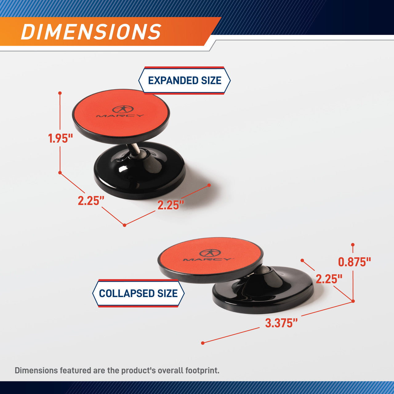 Magnetic Phone Mount with Dual Rotating Magnetic Heads | Marcy