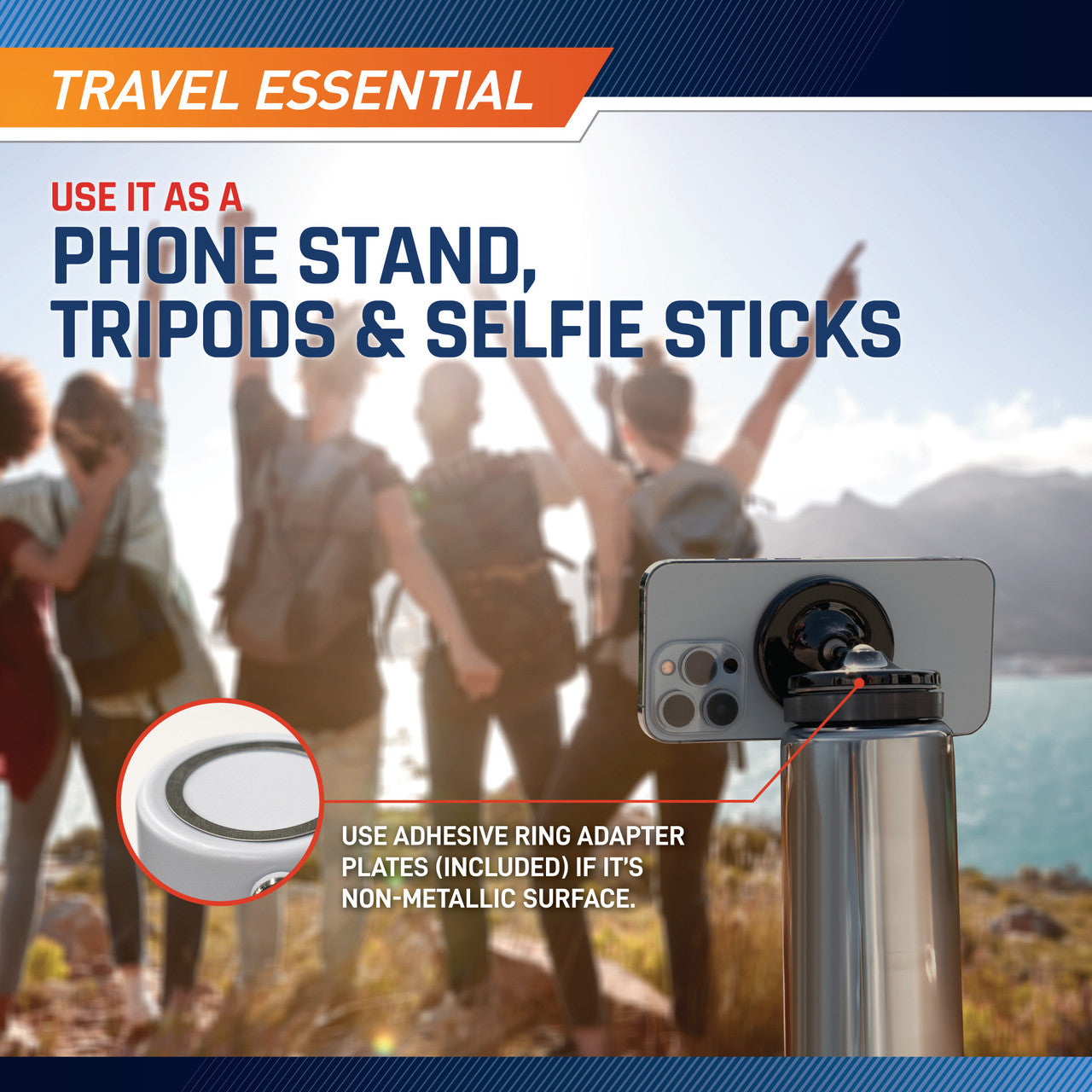 Magnetic Phone Mount with Dual Rotating Magnetic Heads | Marcy