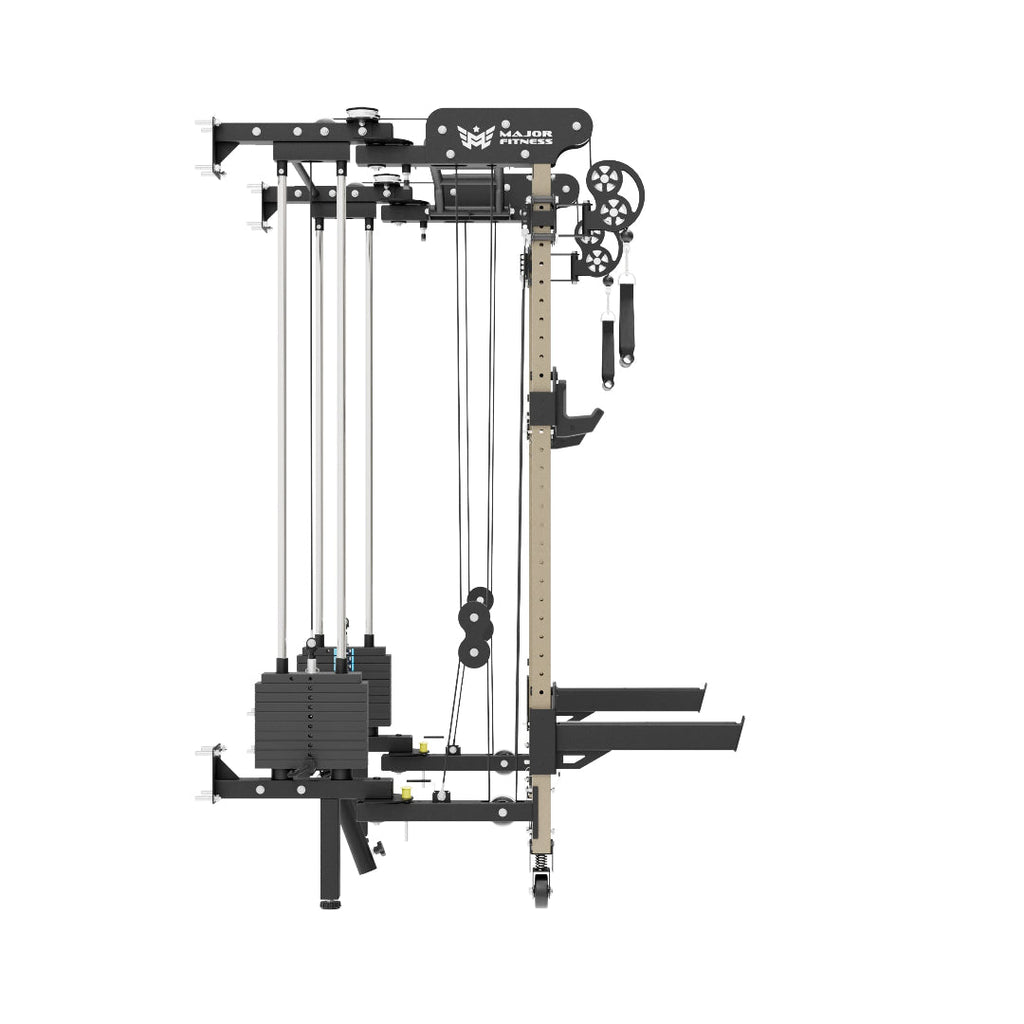 Major Fitness F35 Pro Wall-Mount Folding Power Rack Home Gym