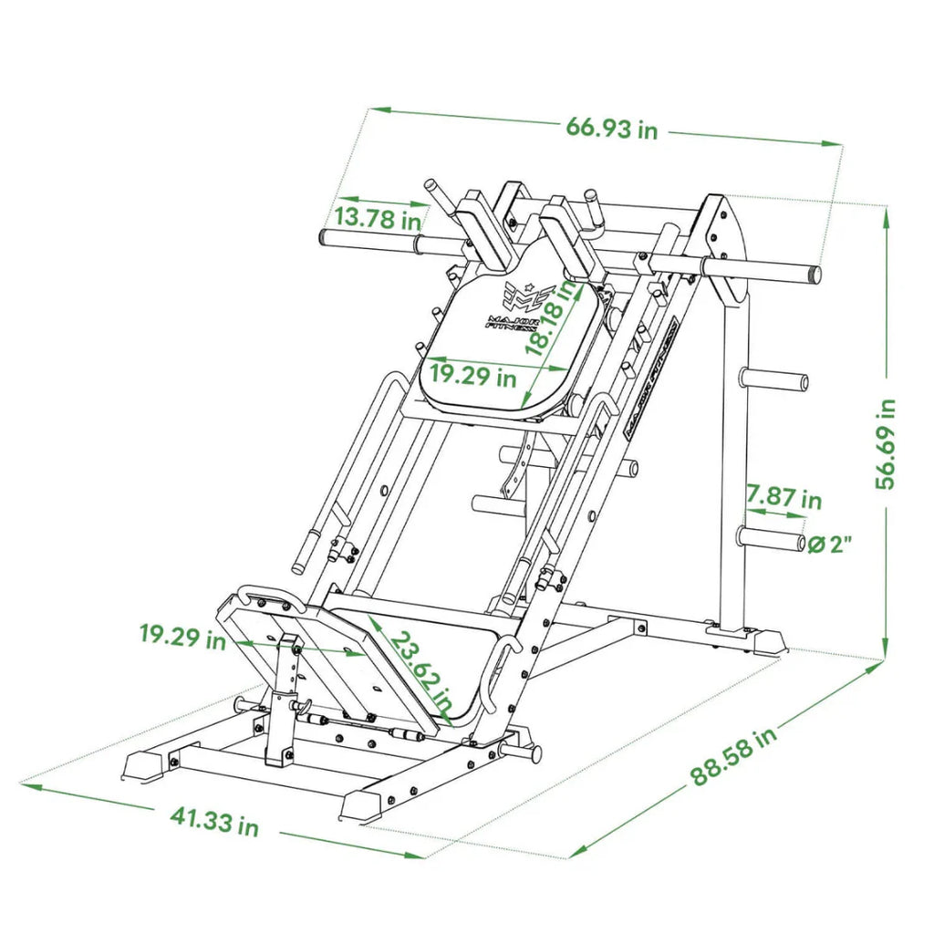Major Fitness AH1 Leg Press Hack Squat Machine
