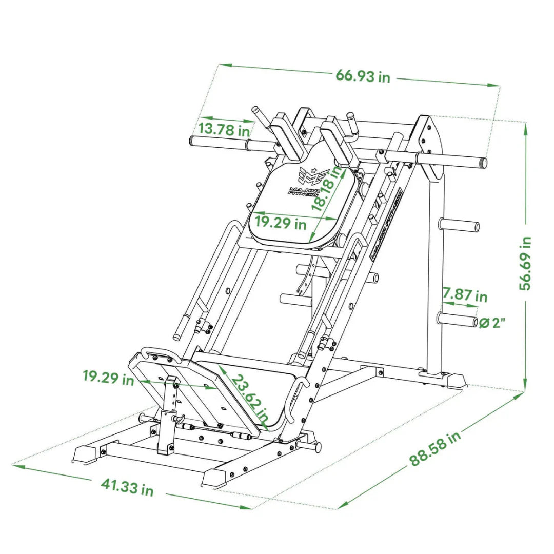 Major Fitness AH1 Leg Press Hack Squat Machine