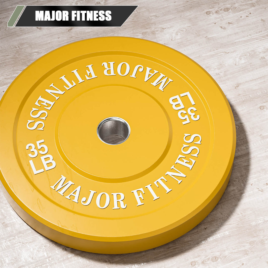 Major Fitness Low Bounce Bumper Plates Set