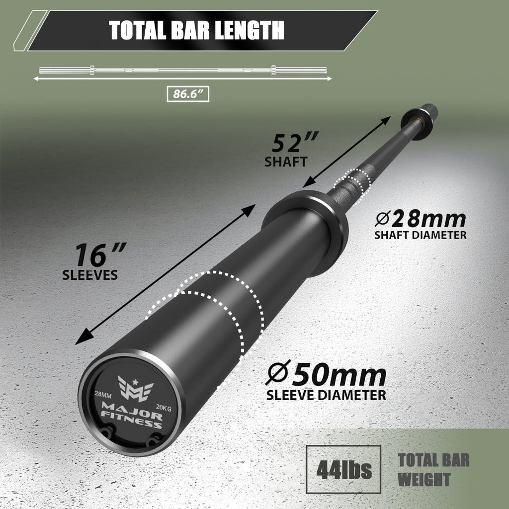 Major Fitness 7ft Olympic Barbell