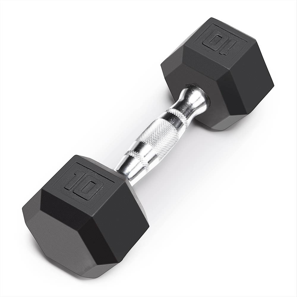 Marcy 10lb Rubber Hex Dumbbell | IBRH-010