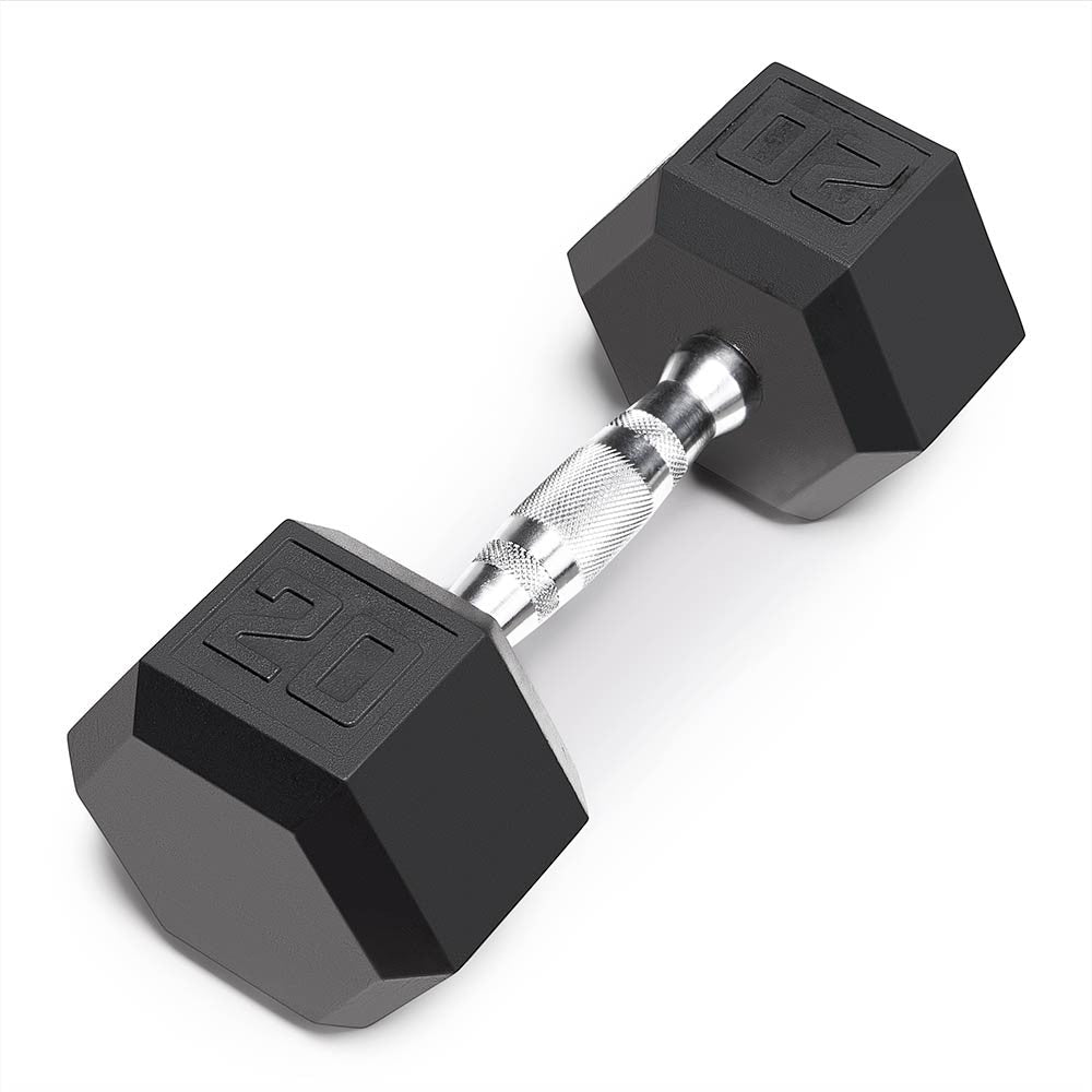 Marcy 20lb Rubber Hex Dumbbell | IBRH-020