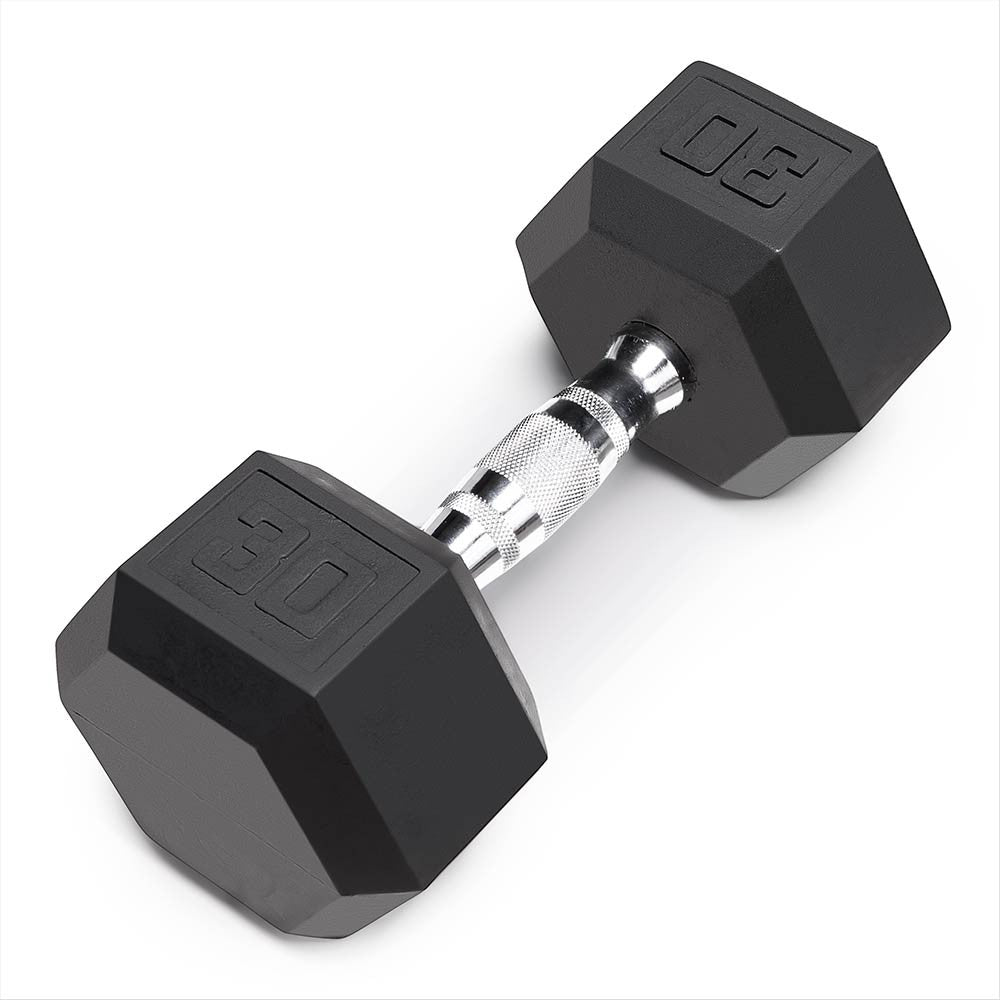 Marcy 30lb Rubber Hex Dumbbell | IBRH-030