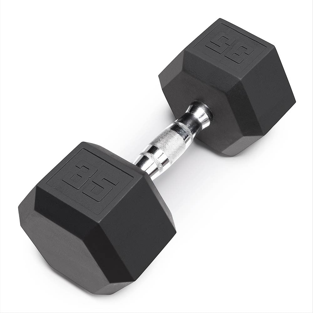 Marcy 35lb Rubber Hex Dumbbell | IBRH-035