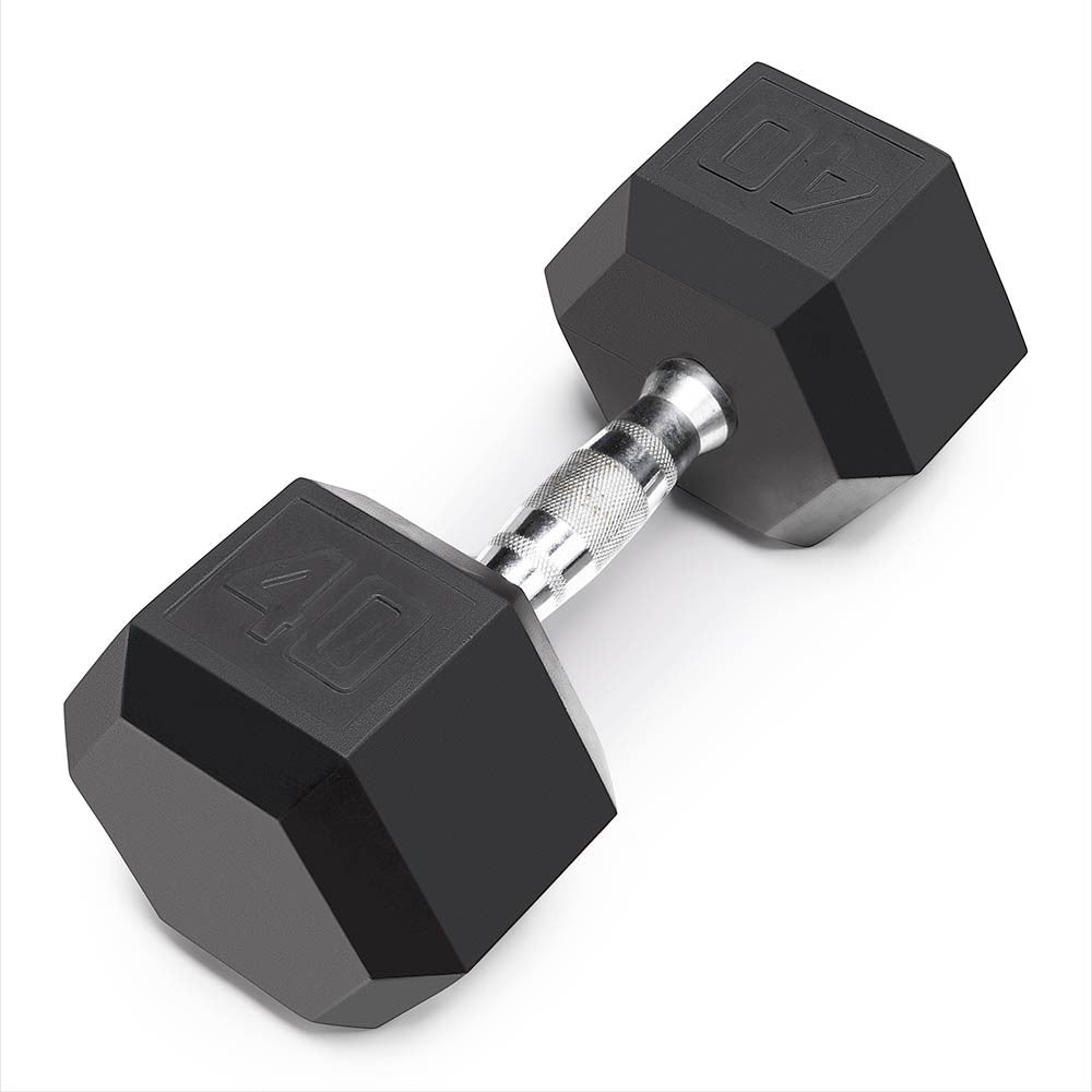 Marcy 40lb Rubber Hex Dumbbell | IBRH-040