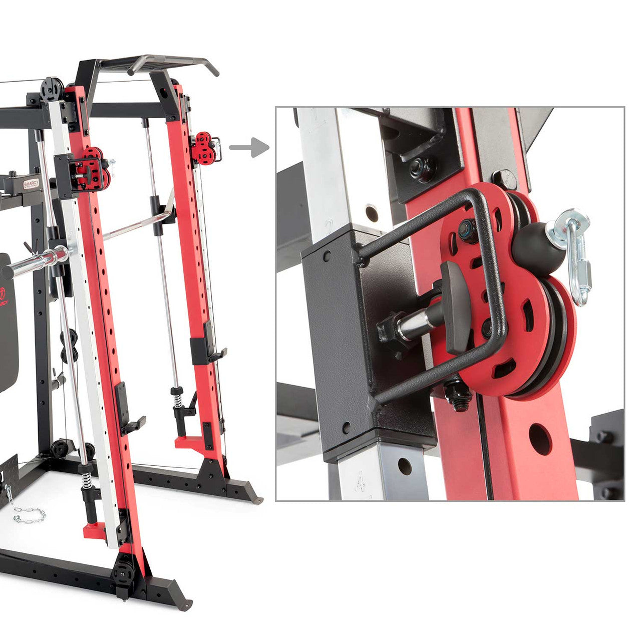 Marcy Smith Machine / Cage System with Pull-Up Bar and Landmine Station | SM-4033