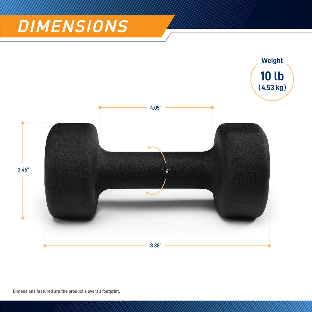 Marcy 10lb Neoprene Dumbbell| INE-010