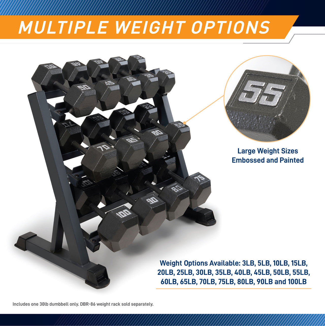 Marcy 30lb Hex Dumbbell| IV-2030