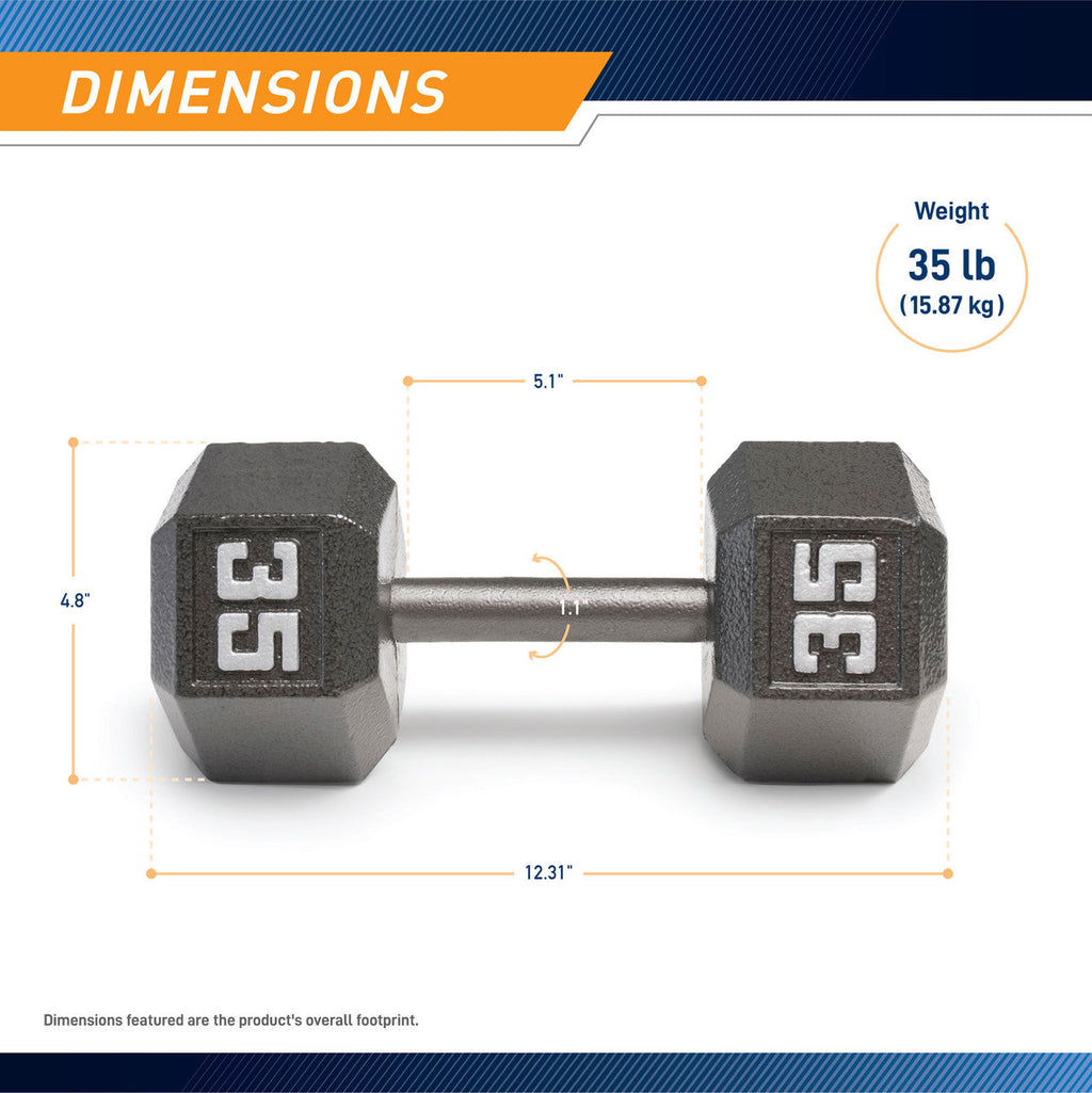 Marcy 35lb Hex Dumbbell| IV-2035