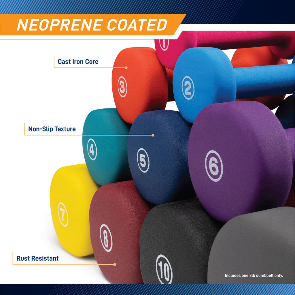 Marcy 3lb Neoprene Dumbbell| INE-003
