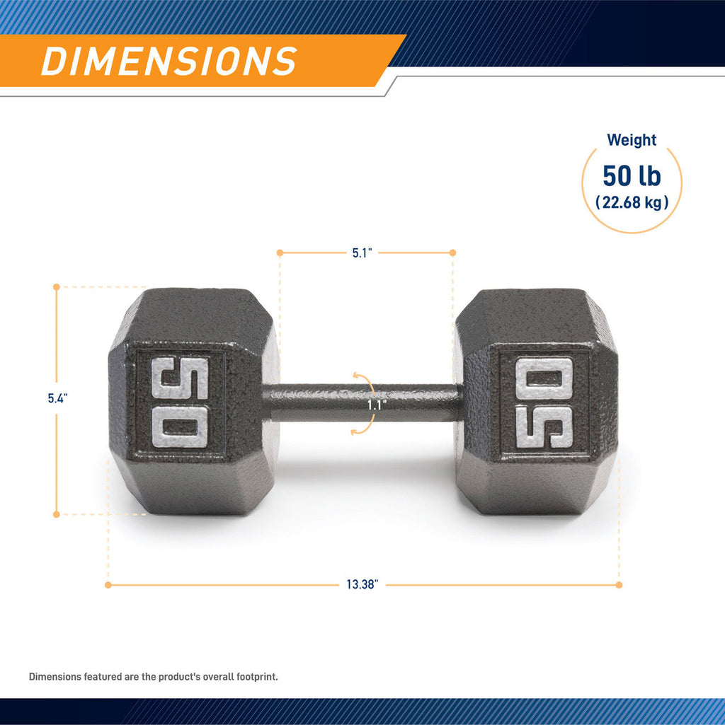 Marcy 50lb Hex Dumbbell | IV-2050