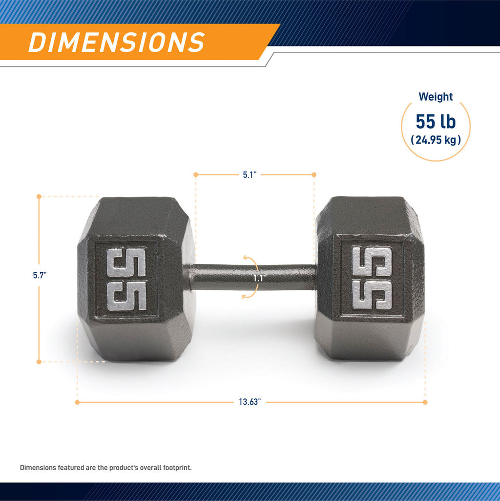 Marcy 55lb Hex Dumbbell | IV-2055