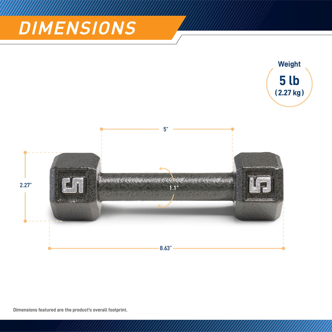 Marcy 5lb Hex Dumbbell| IV-2005