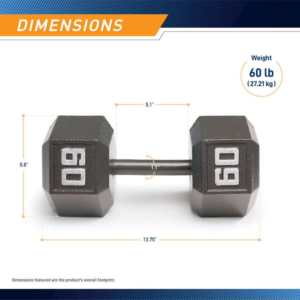 Marcy 60lb Hex Dumbbell | IV-2060