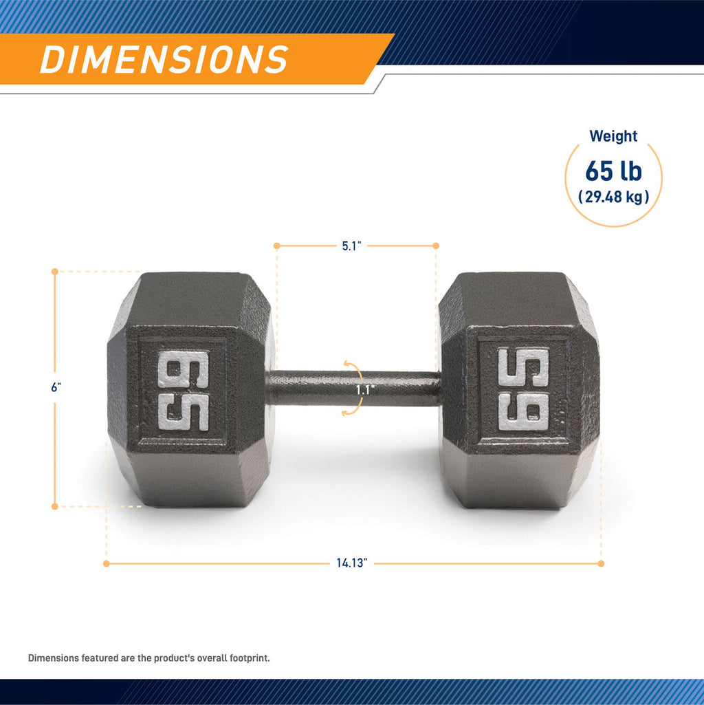 Marcy 65lb Hex Dumbbell | IV-2065