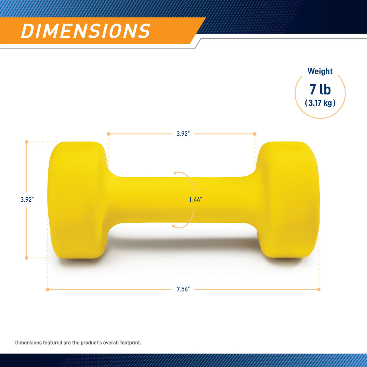 Marcy 7lb Neoprene Dumbbell| INE-007