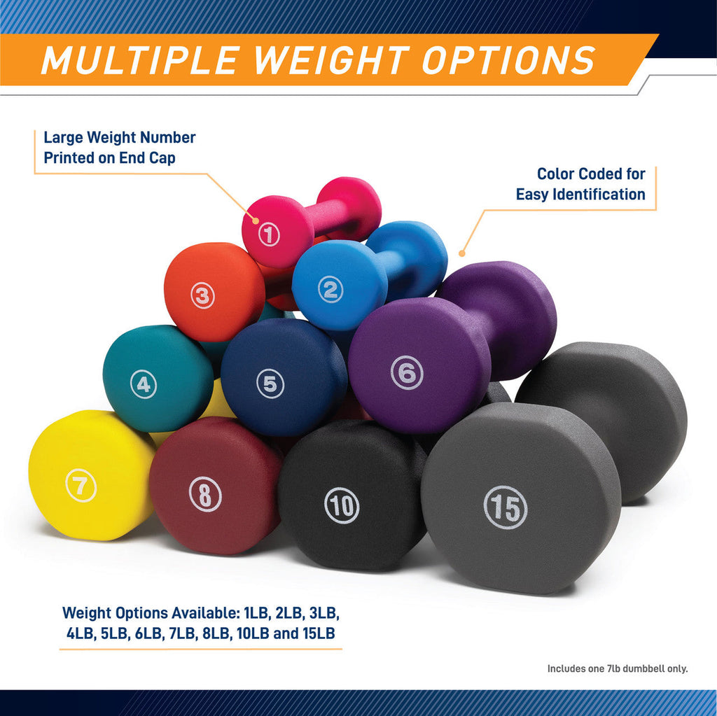 Marcy 7lb Neoprene Dumbbell| INE-007