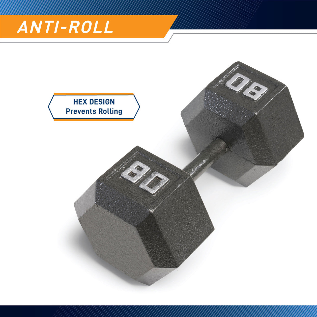 Marcy 80lb Hex Dumbbell | IV-2080