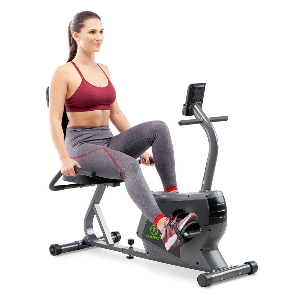 Marcy Recumbent Exercise Bike Adjustable Magnetic Resistance | NS-1206R